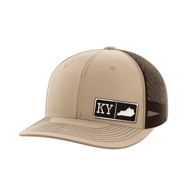 Kentucky Homegrown Hats Hat Greater Half Khaki/Coffee Black Leatherette Kentucky